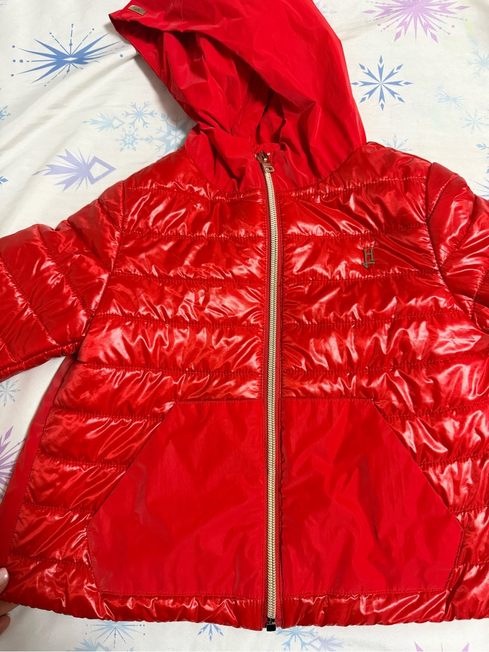 Herno Bright Red Hooded Kids Puffer Jacket